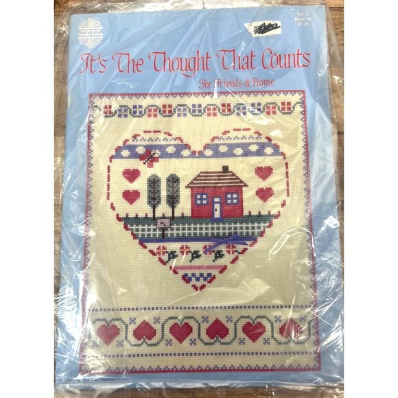 Its The Thought That Counts Cross-Stitch Patterns Book For Friends & Home - Picture 2 of 3